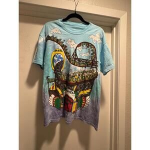 Liquid Blue Grateful Dead Amusement Park T-Shirt.  Size Large.  Modern Reprint.
